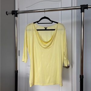 Ann Taylor Soft Yellow Petite Top